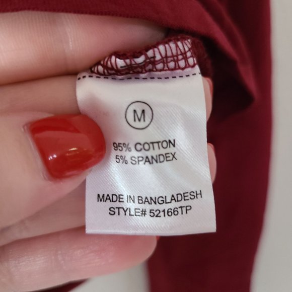 Fashion Nova Melanie Long Sleeve Mock Neck Crop Top Wine Size M - Picture 4 of 7